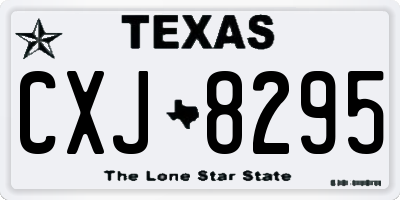 TX license plate CXJ8295