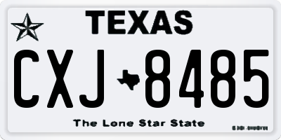 TX license plate CXJ8485