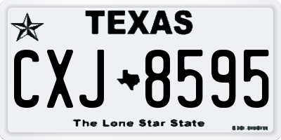 TX license plate CXJ8595