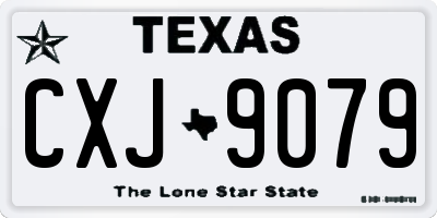 TX license plate CXJ9079