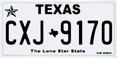TX license plate CXJ9170