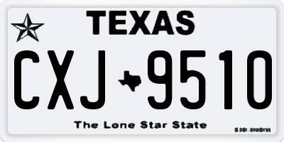 TX license plate CXJ9510