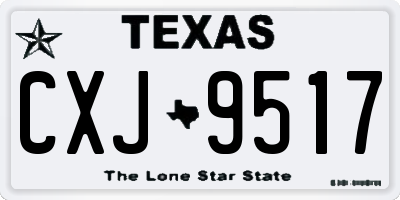 TX license plate CXJ9517