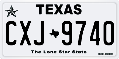 TX license plate CXJ9740