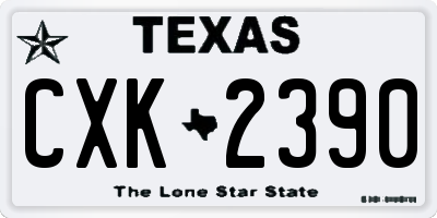 TX license plate CXK2390
