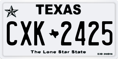 TX license plate CXK2425