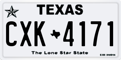 TX license plate CXK4171