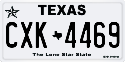 TX license plate CXK4469