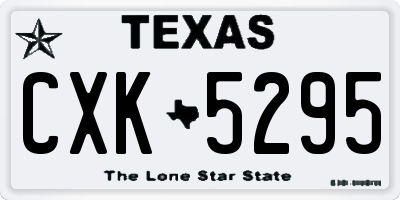 TX license plate CXK5295