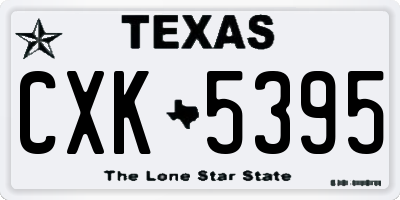 TX license plate CXK5395