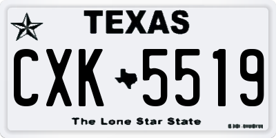 TX license plate CXK5519