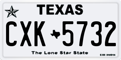 TX license plate CXK5732