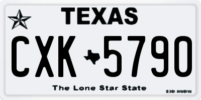 TX license plate CXK5790