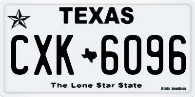TX license plate CXK6096