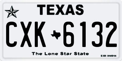 TX license plate CXK6132