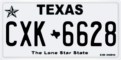 TX license plate CXK6628