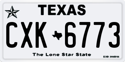 TX license plate CXK6773