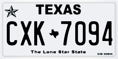 TX license plate CXK7094