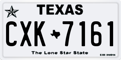 TX license plate CXK7161