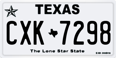 TX license plate CXK7298