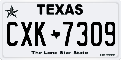 TX license plate CXK7309