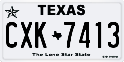 TX license plate CXK7413