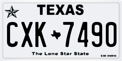 TX license plate CXK7490