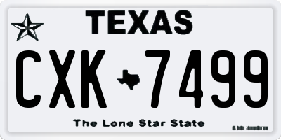 TX license plate CXK7499
