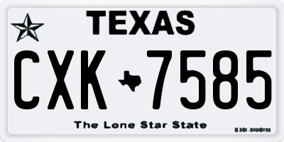 TX license plate CXK7585