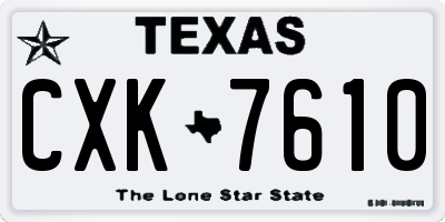 TX license plate CXK7610