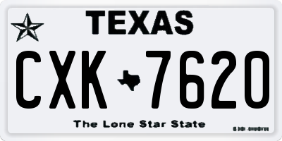 TX license plate CXK7620