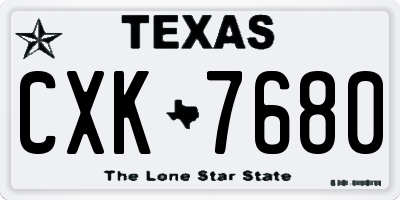 TX license plate CXK7680