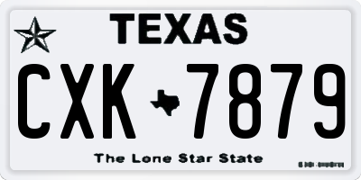 TX license plate CXK7879