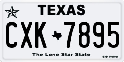 TX license plate CXK7895