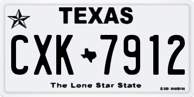TX license plate CXK7912