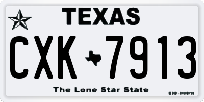 TX license plate CXK7913
