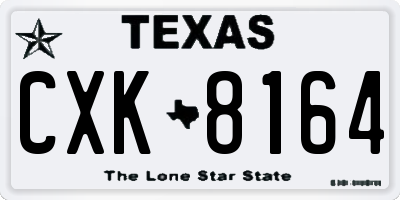 TX license plate CXK8164