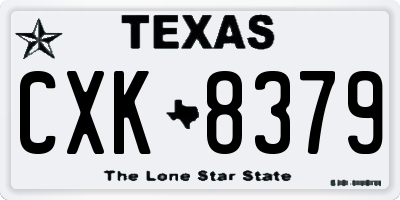 TX license plate CXK8379