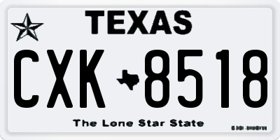 TX license plate CXK8518