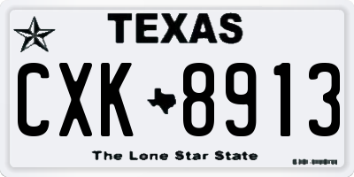 TX license plate CXK8913