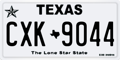 TX license plate CXK9044