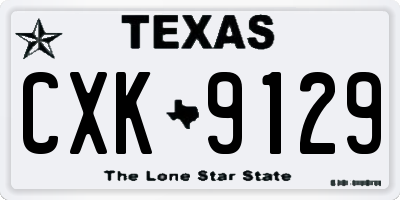 TX license plate CXK9129