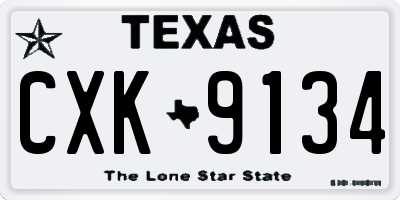 TX license plate CXK9134