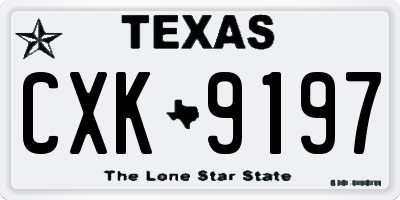 TX license plate CXK9197