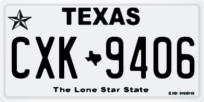 TX license plate CXK9406