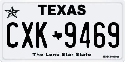TX license plate CXK9469