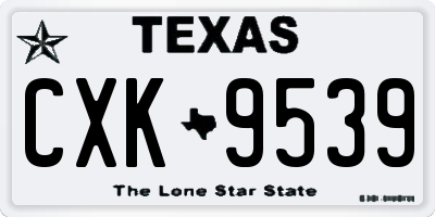 TX license plate CXK9539