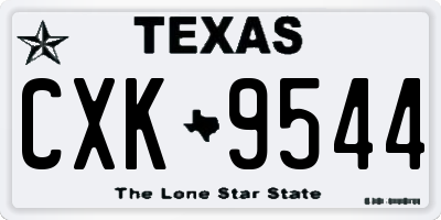 TX license plate CXK9544
