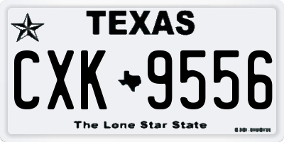 TX license plate CXK9556