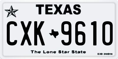 TX license plate CXK9610